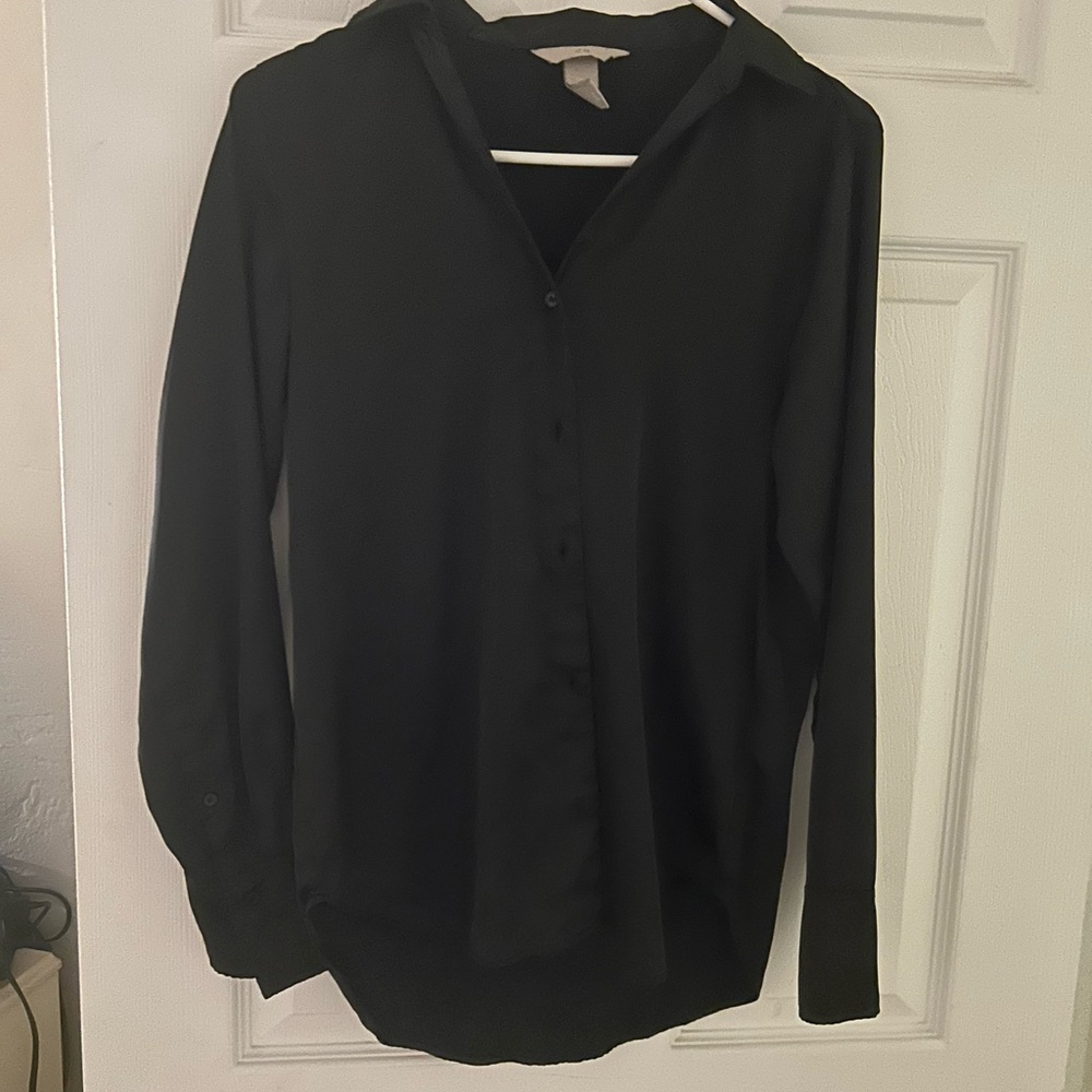 H&M Black Women's Button-Down Shirt